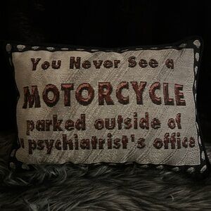 Cute motorcycle pillow